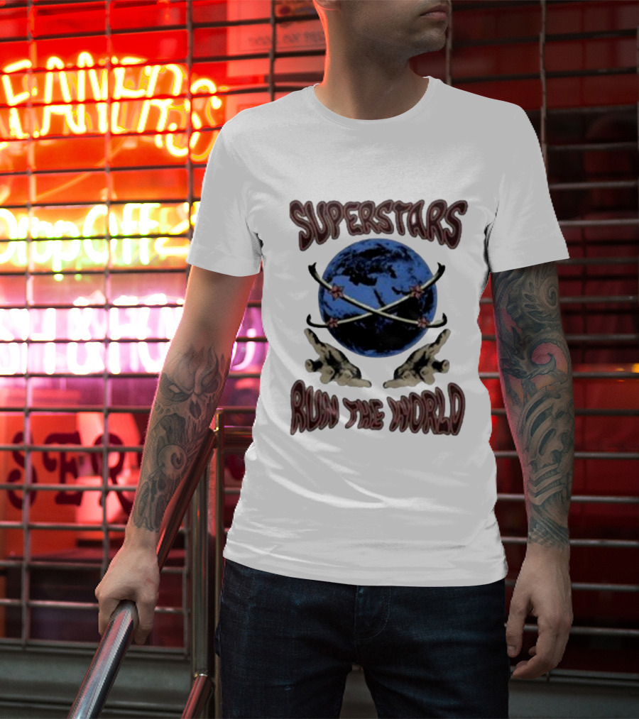 Superstars Run The World Planet T-Shirt