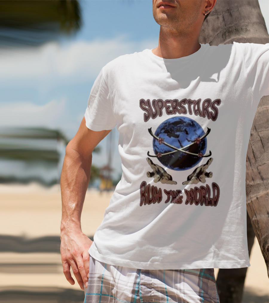 Superstars Run The World Planet T-Shirt