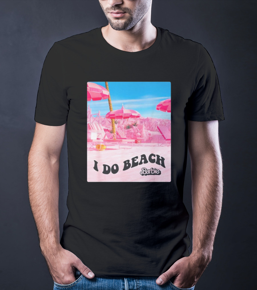 Barbie I Do Beach Movie Pink Umbrella Paradise Scene T-Shirt