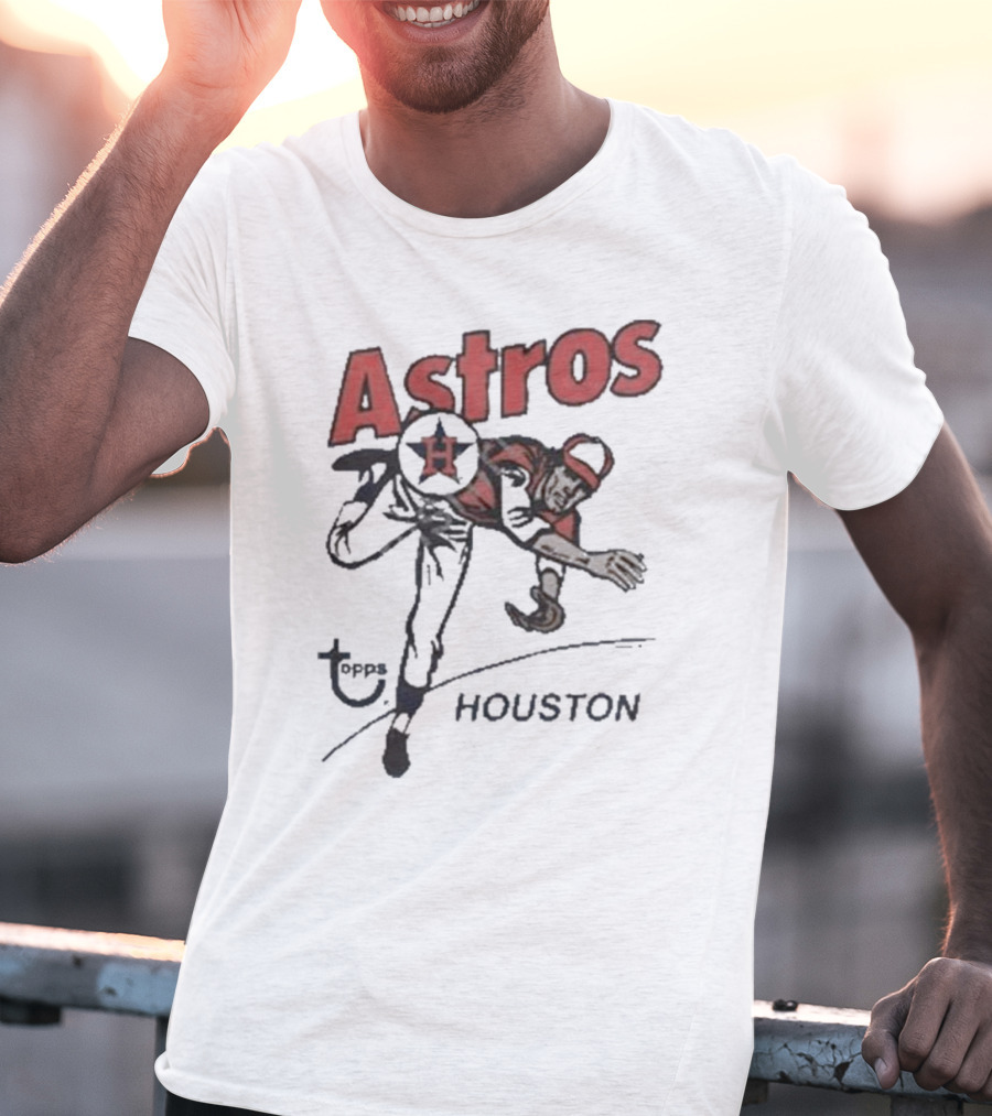 Houston Astros Topps Homage Gold Tri-Blend Vintage Pitcher T-Shirt