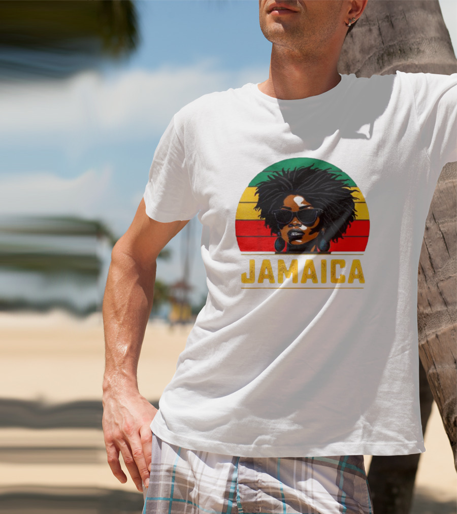 Jamaican Patriotic Women Jamaica Vintage T-Shirt