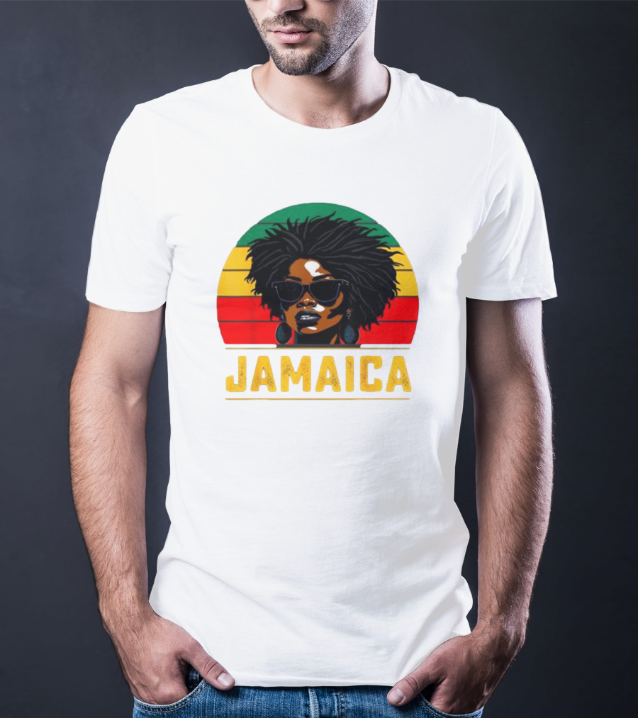 Jamaican Patriotic Women Jamaica Vintage T-Shirt