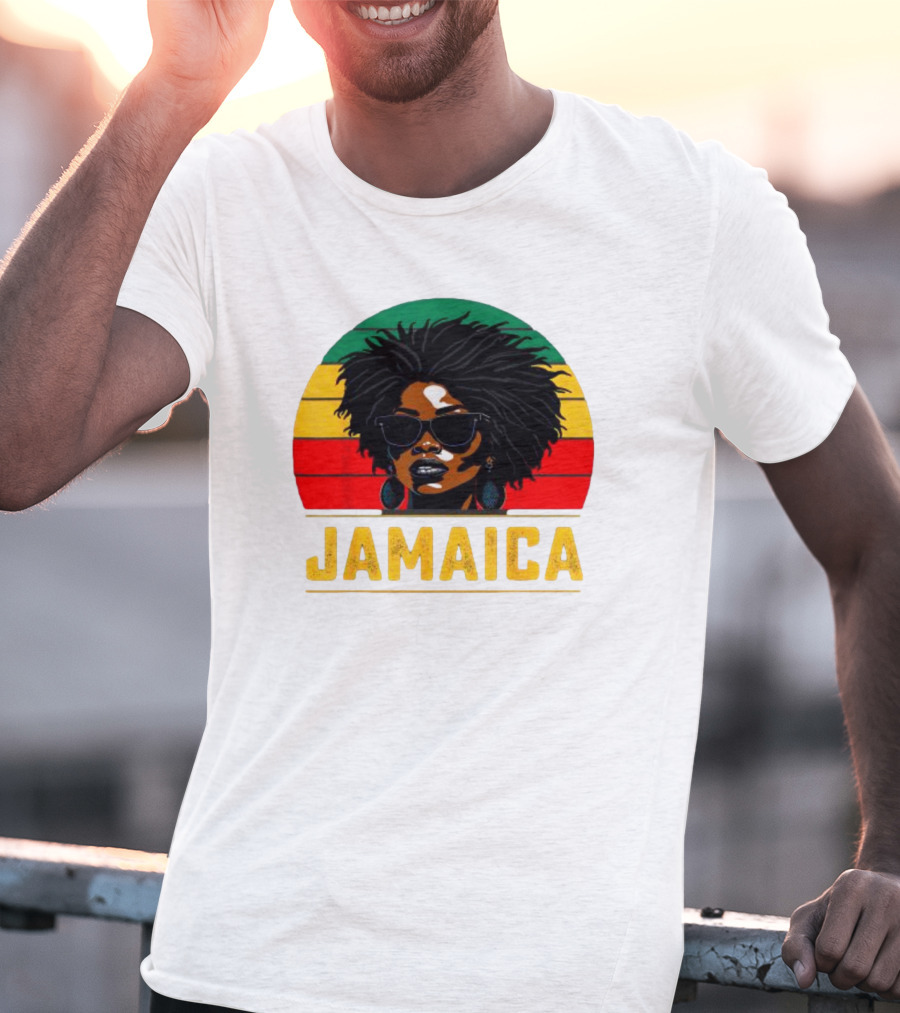 Jamaican Patriotic Women Jamaica Vintage T-Shirt