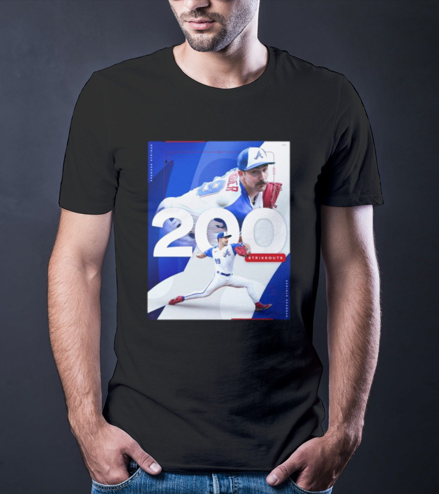 Spencer Strider 200 Strikeouts Season Braves Pitcher Milestone T-Shirt