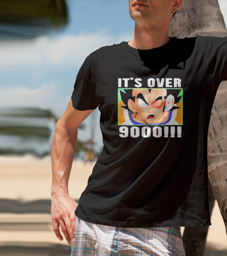 It's Over 9000 Vegeta Dragon Ball Z Power Level Iconic Scene T-Shirt