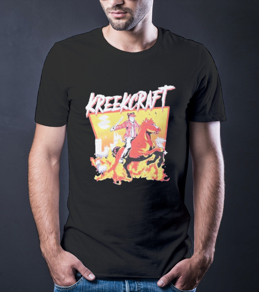 KreekCraft Fiery Horseback Adventure T-Shirt