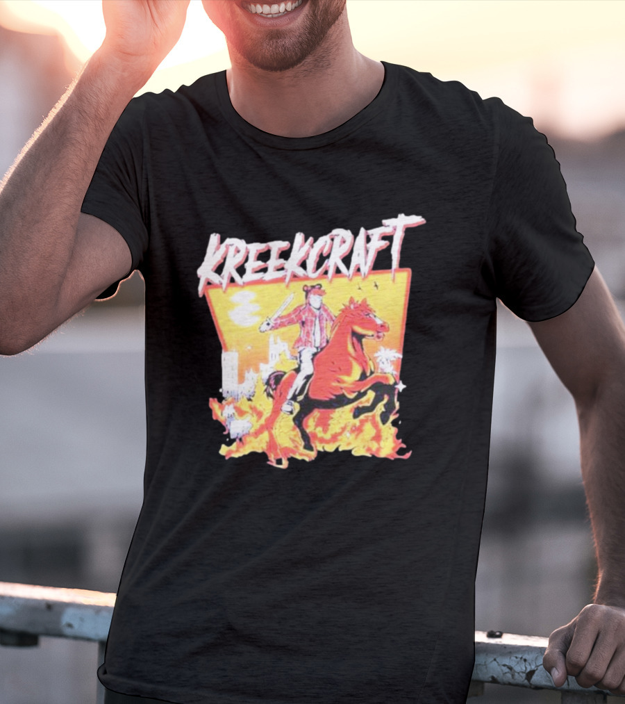 KreekCraft Fiery Horseback Adventure T-Shirt