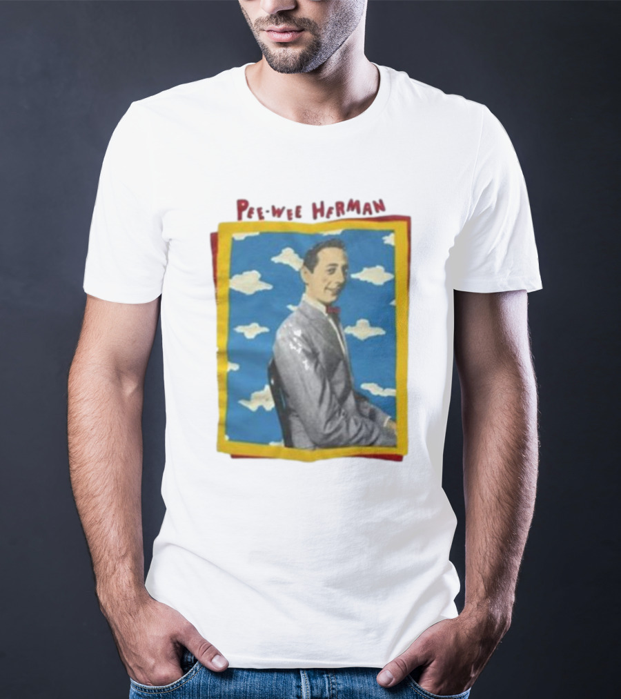 Pee Wee Herman Colorful Cloud Background T-Shirt