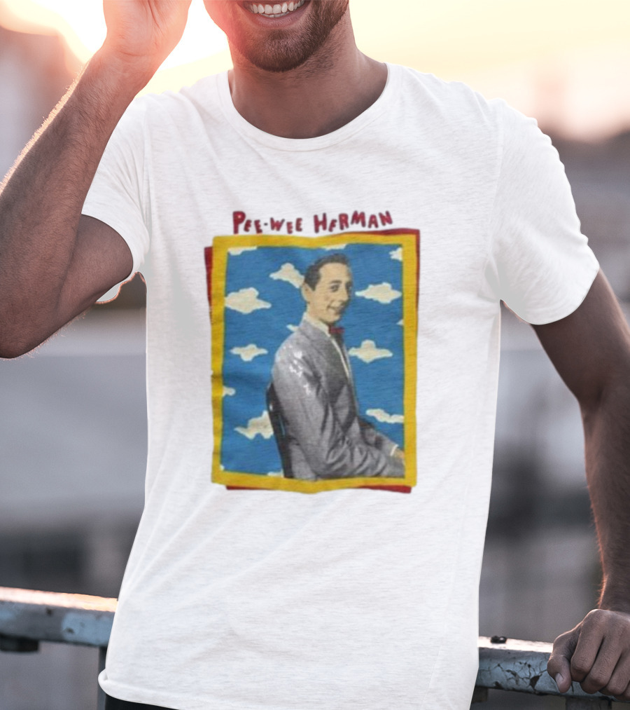 Pee Wee Herman Colorful Cloud Background T-Shirt