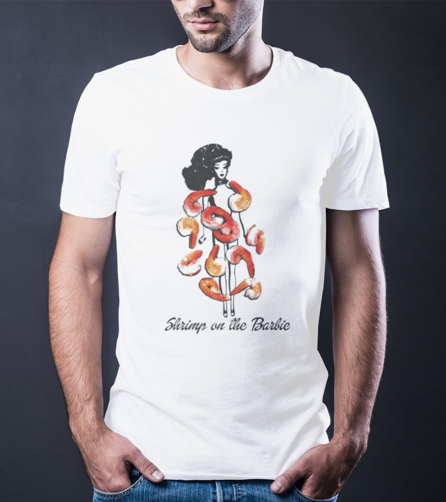 Barbie Silhouette Fashioned In Shrimp On The Barbie T-Shirt
