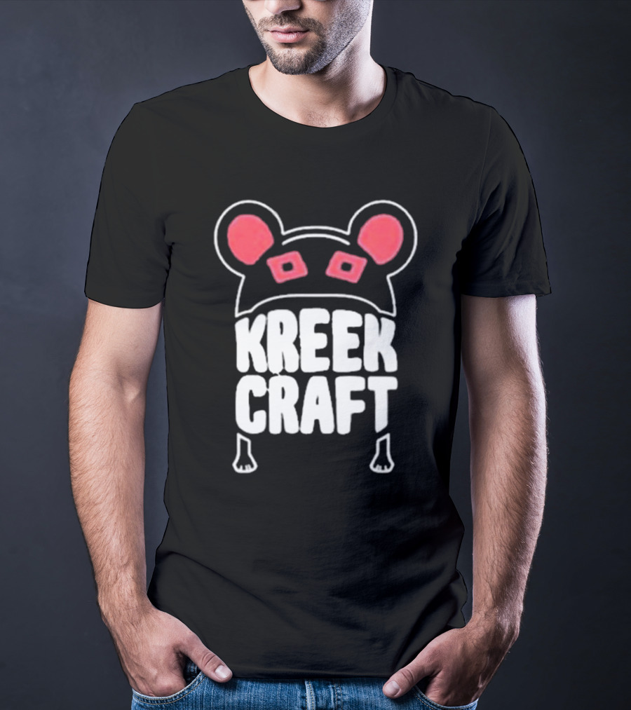 KreekCraft Bear Ears Red Eyes Branding T-Shirt