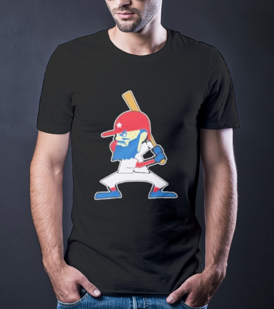 Fighting Phil Baseball Character Retro Cartoon T-Shirt