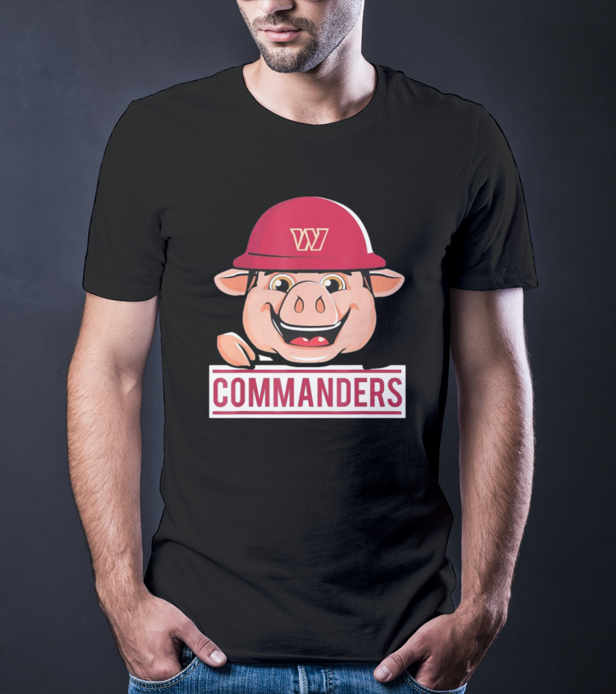 Major Tuddy Commanders NFL Team Mascot Football Fan T-Shirt