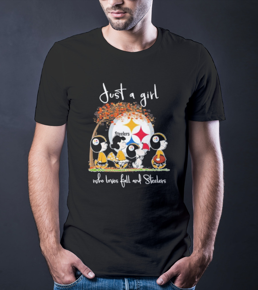 Just A Girl Who Loves Fall And Steelers Peanuts T-Shirt
