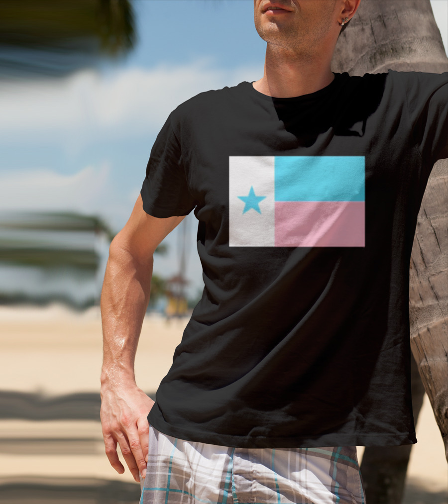 Flags Mashup Bot Texas Trans Pride Trans Texas Flag T-Shirt