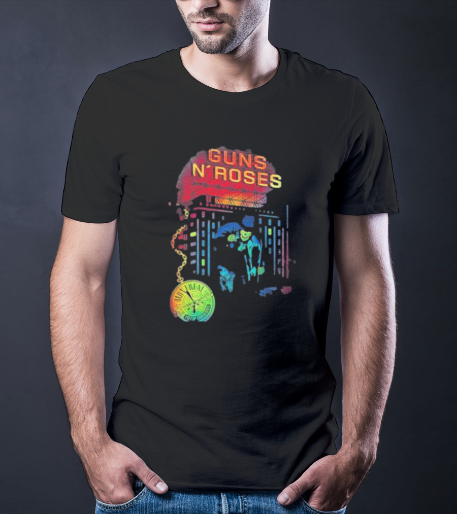 Guns N’ Roses Montreal Reflective Pocket Watch Buildings T-Shirt