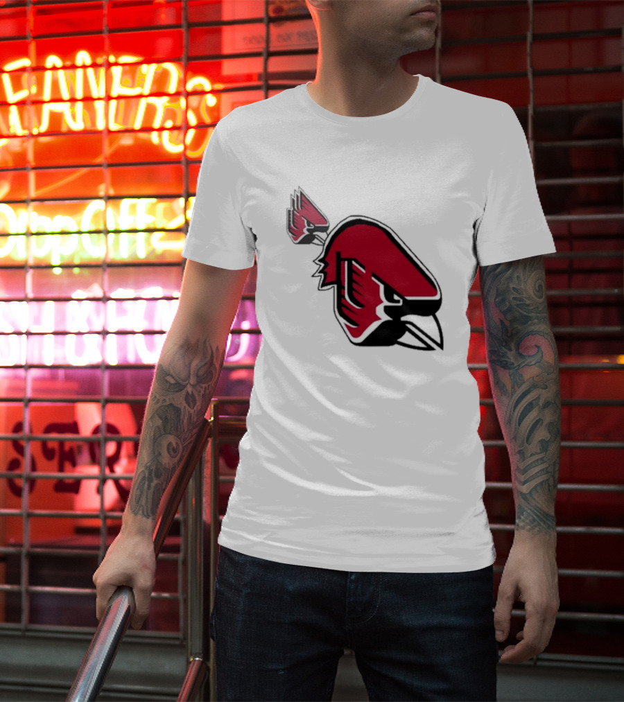 Ball State Cardinal With A Mustache Logo Concept T-Shirt