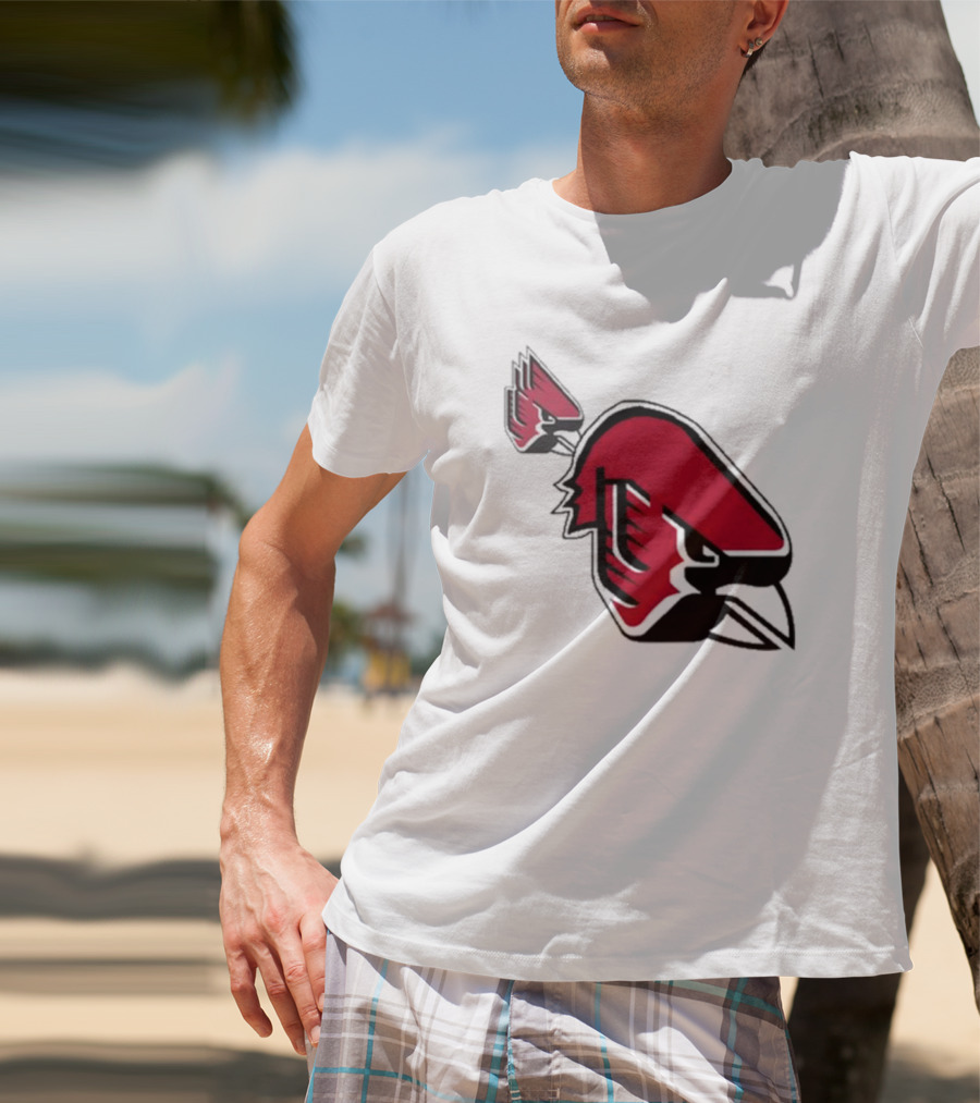 Ball State Cardinal With A Mustache Logo Concept T-Shirt