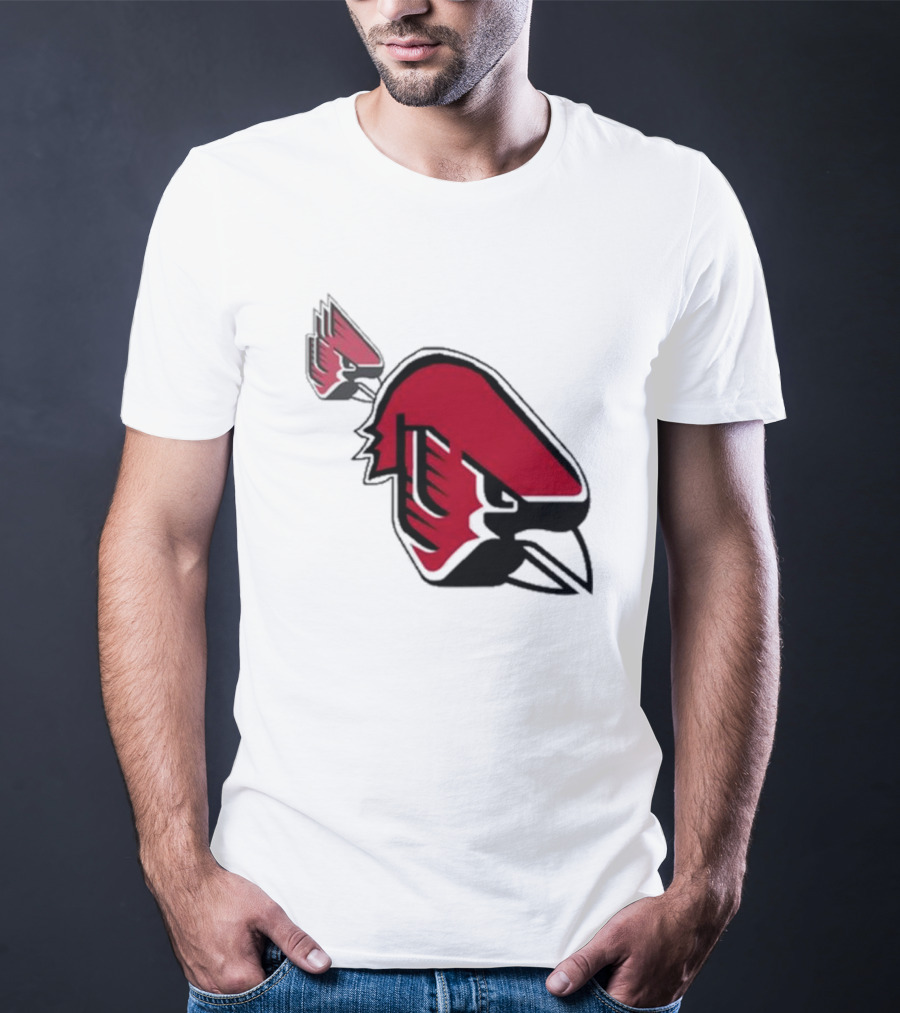 Ball State Cardinal With A Mustache Logo Concept T-Shirt