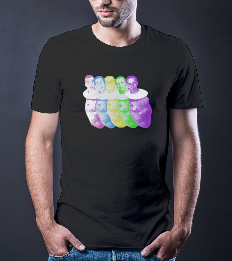 Colorful Devo Spuds Five Potato Heads T-Shirt