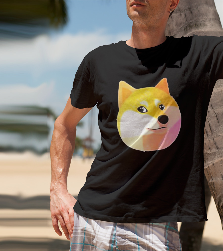 Getdoge Merch Doge Meme Coin Shiba Inu Face T-Shirt