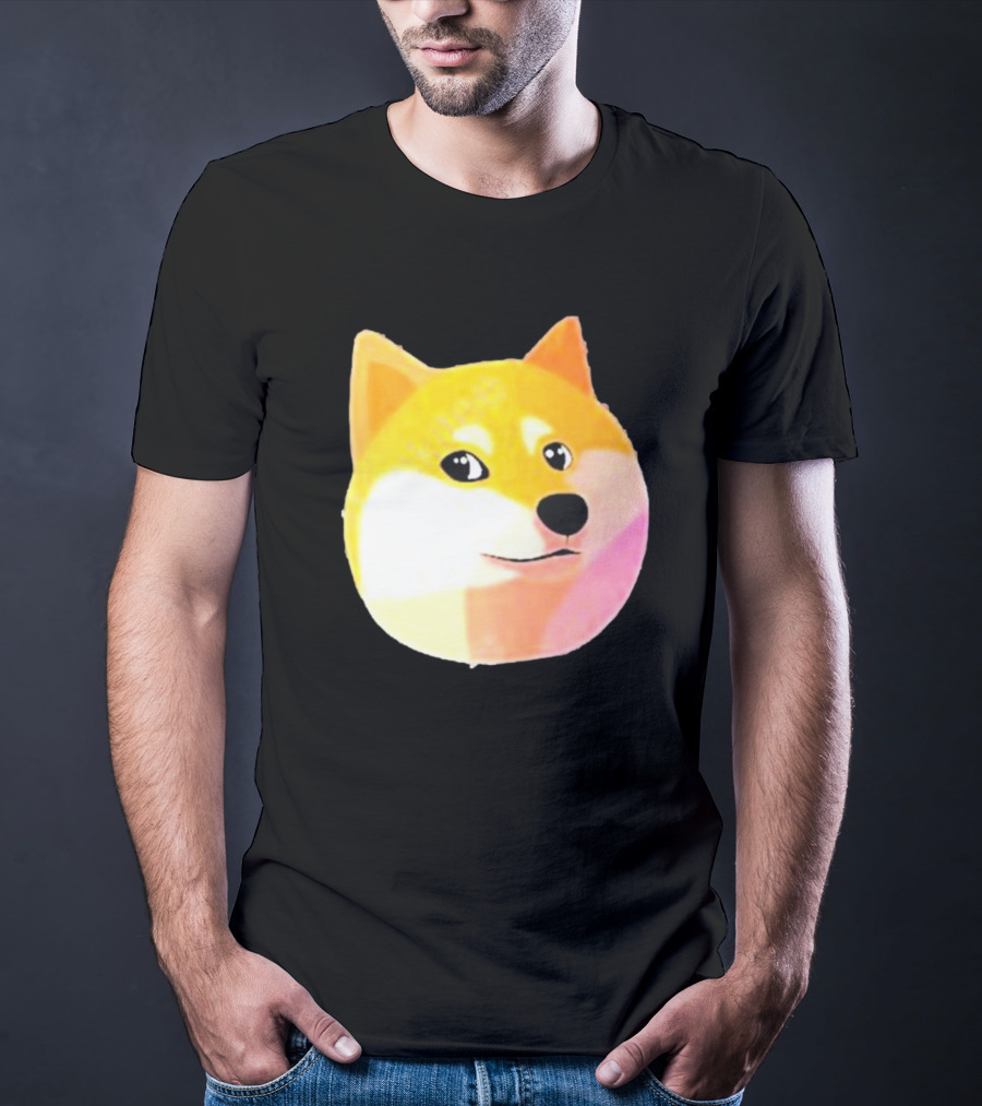 Getdoge Merch Doge Meme Coin Shiba Inu Face T-Shirt