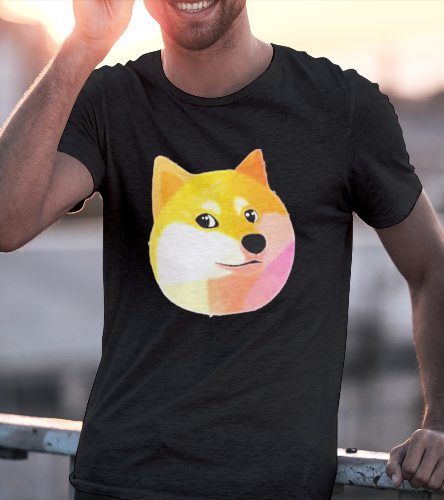 Getdoge Merch Doge Meme Coin Shiba Inu Face T-Shirt