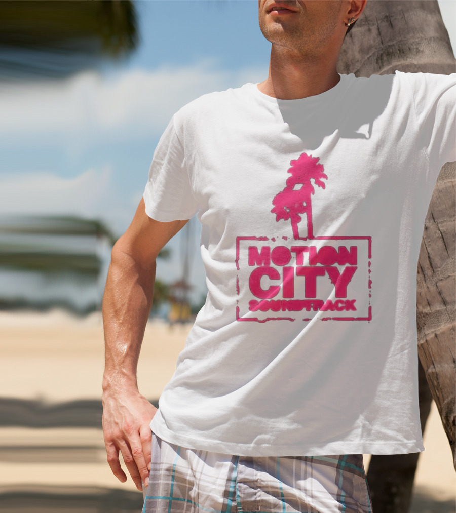 Motion City Soundtrack Pink Palm Tree T-Shirt