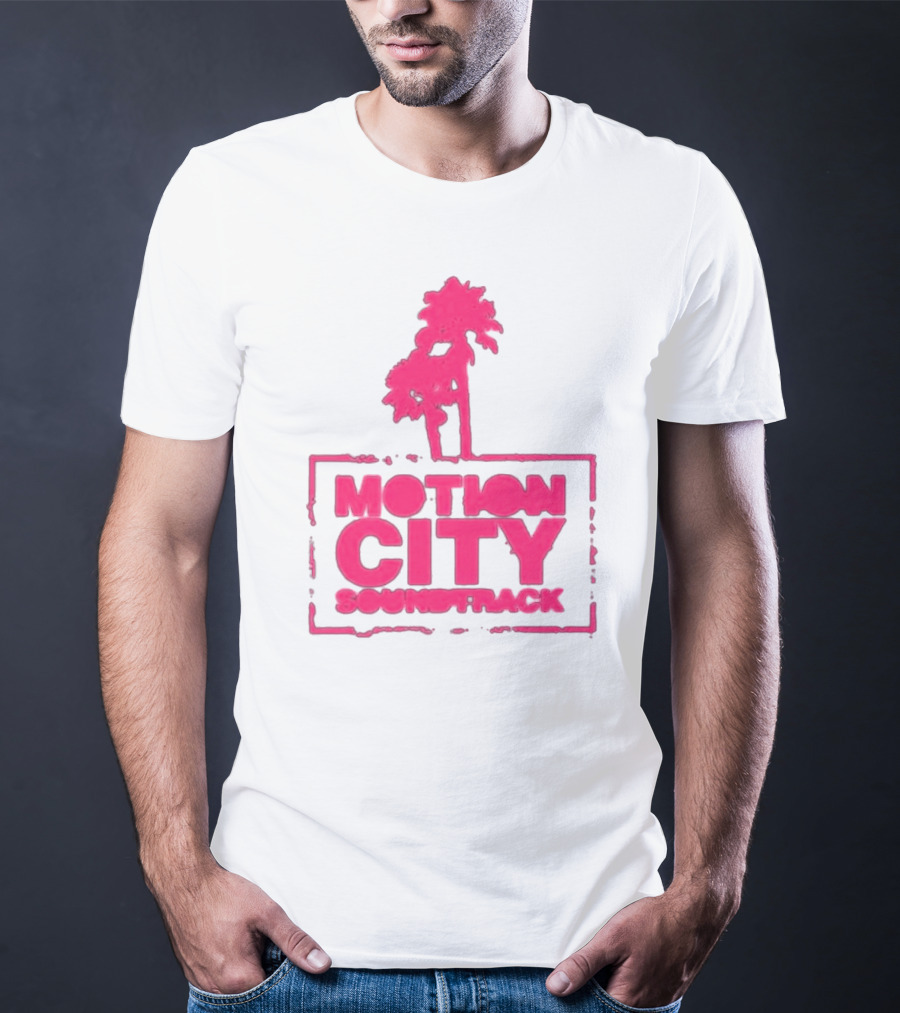 Motion City Soundtrack Pink Palm Tree T-Shirt