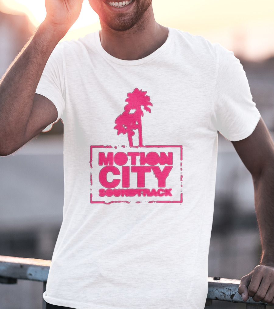 Motion City Soundtrack Pink Palm Tree T-Shirt