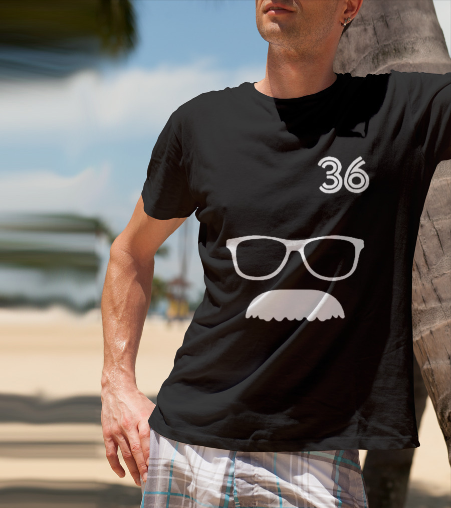 Trending Jays Fans Wearing 36 Davis Schneider Glasses And Moustache T-Shirt