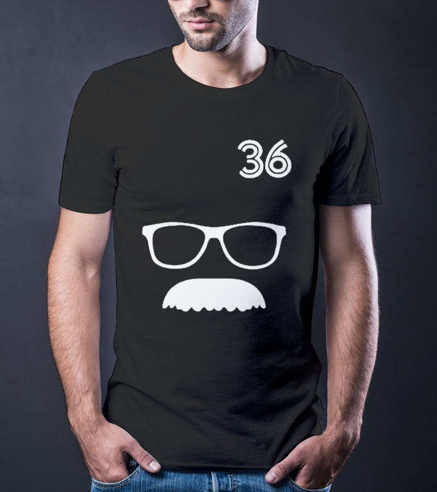 Trending Jays Fans Wearing 36 Davis Schneider Glasses And Moustache T-Shirt