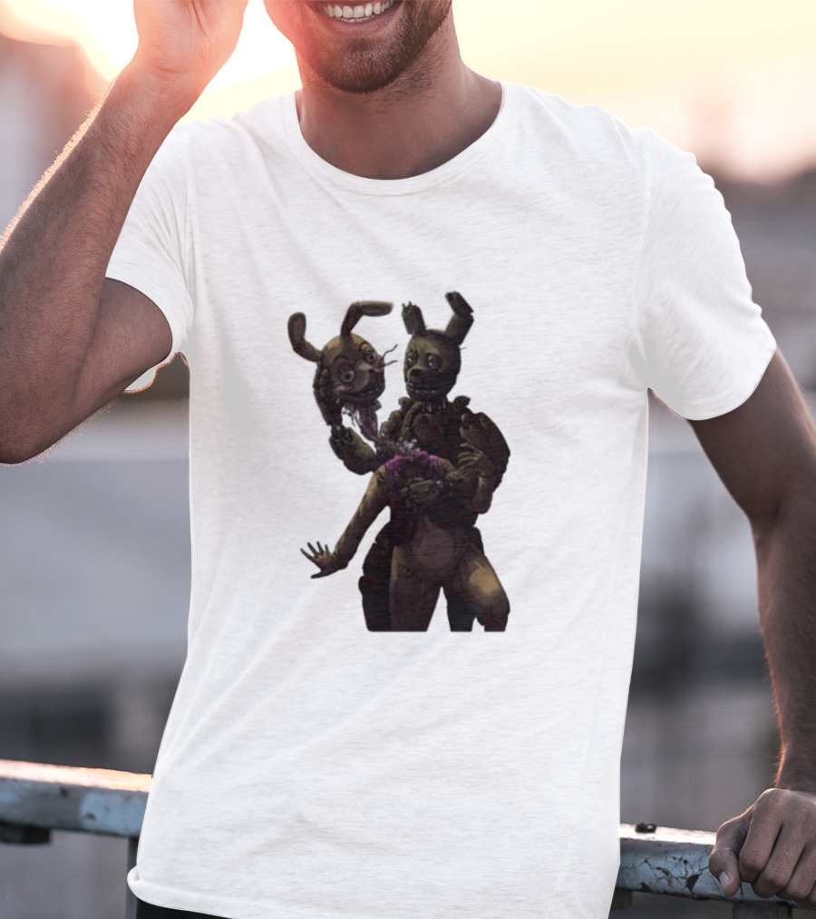 Gumchew Springtrap Malhare Battle Showdown Iconic Horror Character Face-off T-Shirt