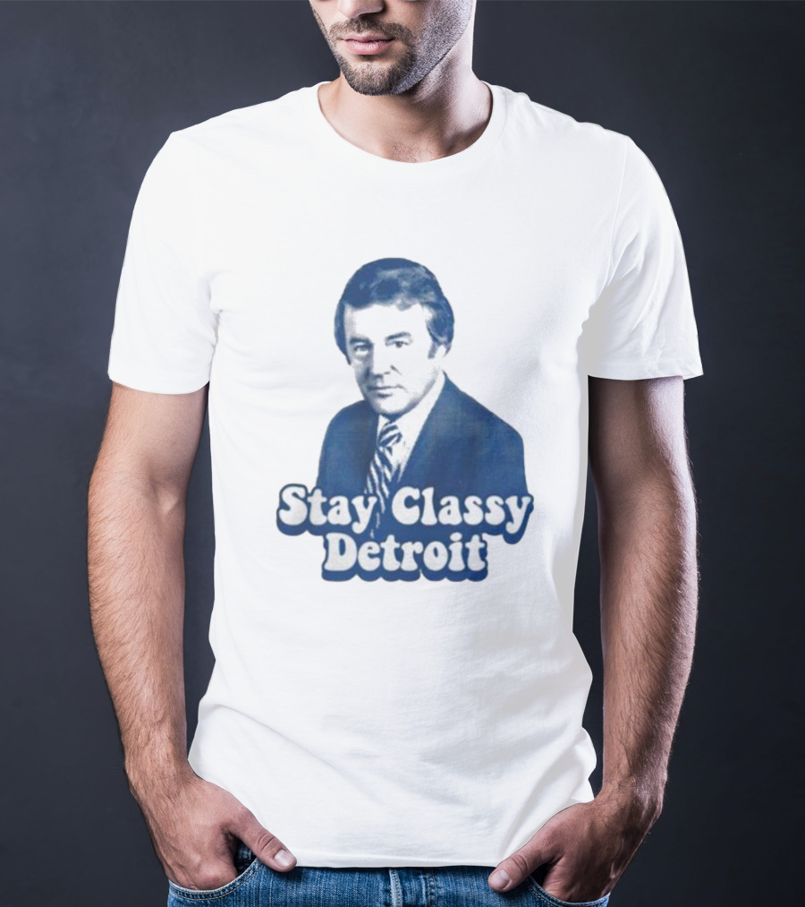 Stay Classy Detroit Vintage Bill Bonds Image T-Shirt