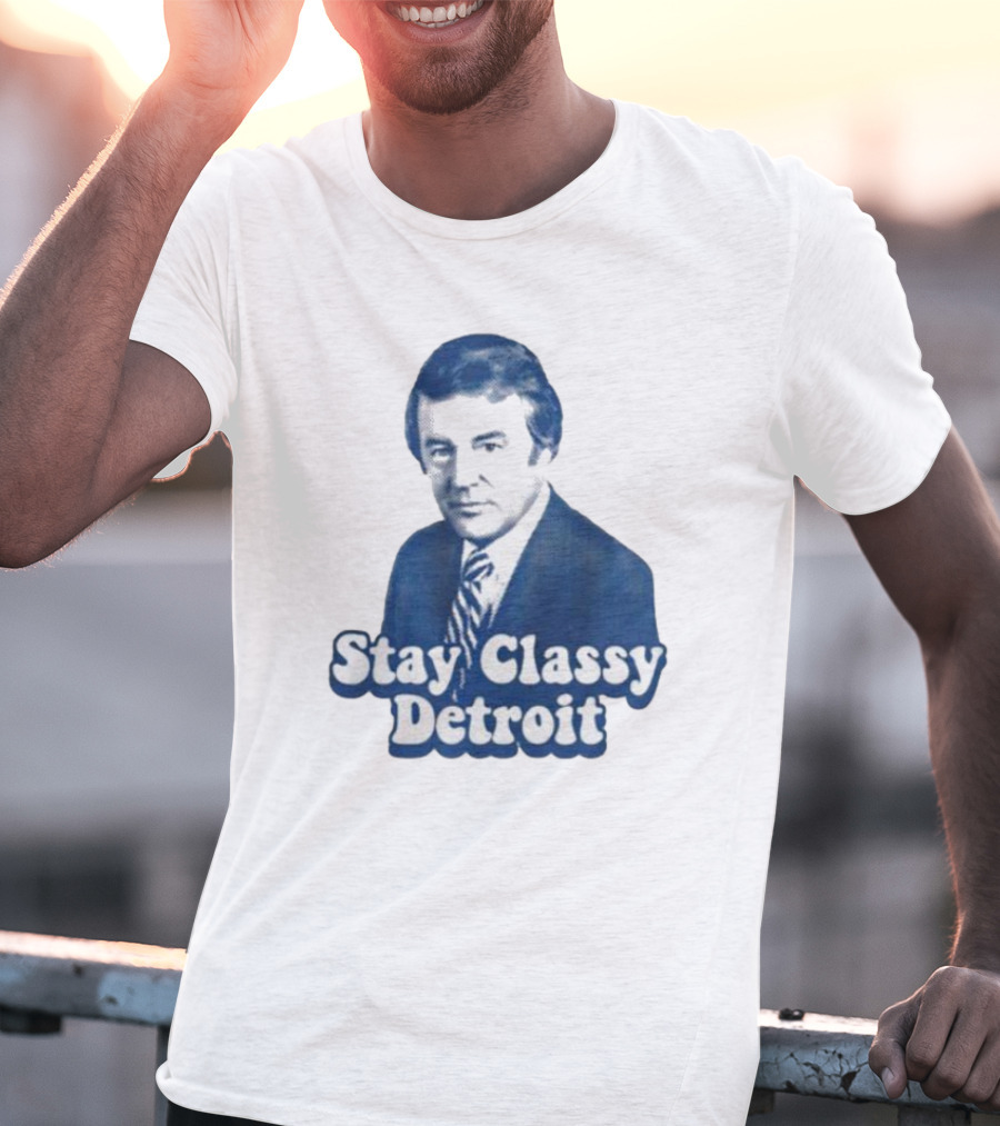 Stay Classy Detroit Vintage Bill Bonds Image T-Shirt