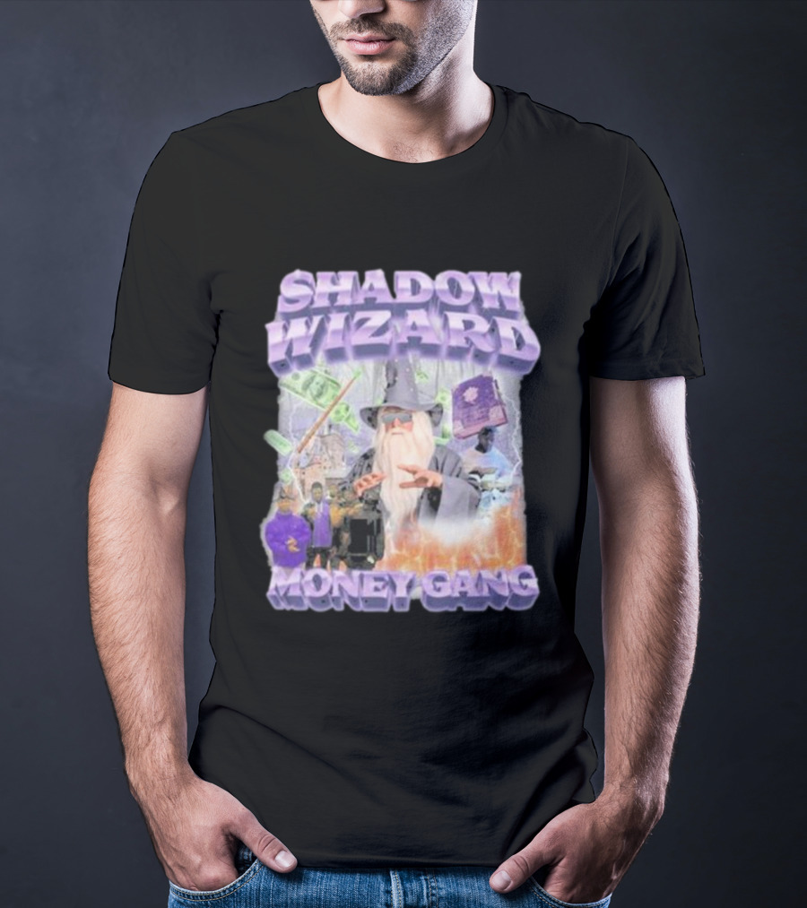 Shadow Wizard Money Gang Swagstimulus Magical Power Dollar Vibes T-Shirt