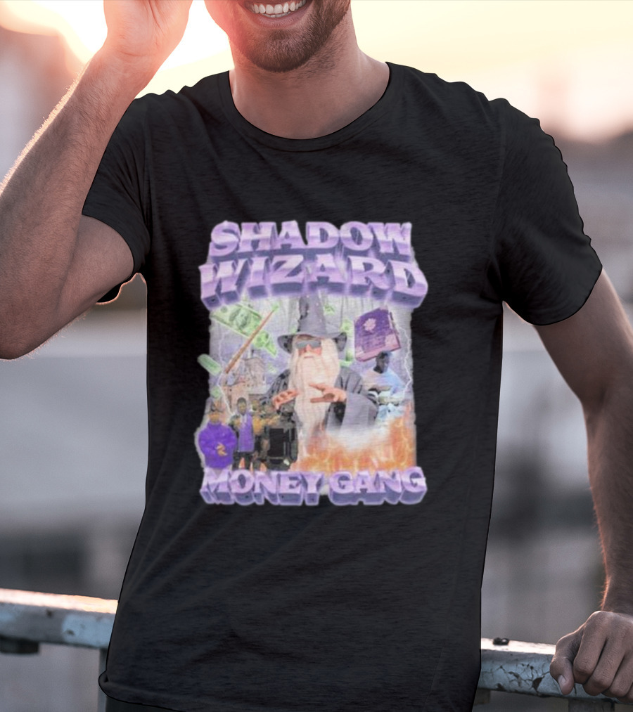 Shadow Wizard Money Gang Swagstimulus Magical Power Dollar Vibes T-Shirt