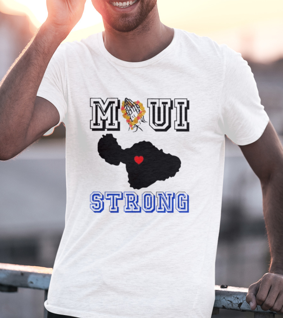 Maui Strong Support Hawaiian Island Lahaina Sunset Summer T-Shirt