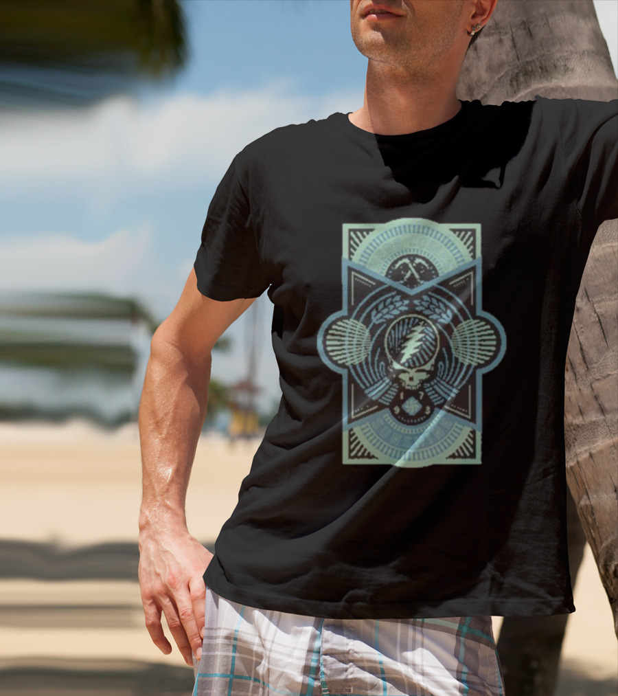 Grateful Dead Here Comes Sunshine Lightning Skull Mandala T-Shirt