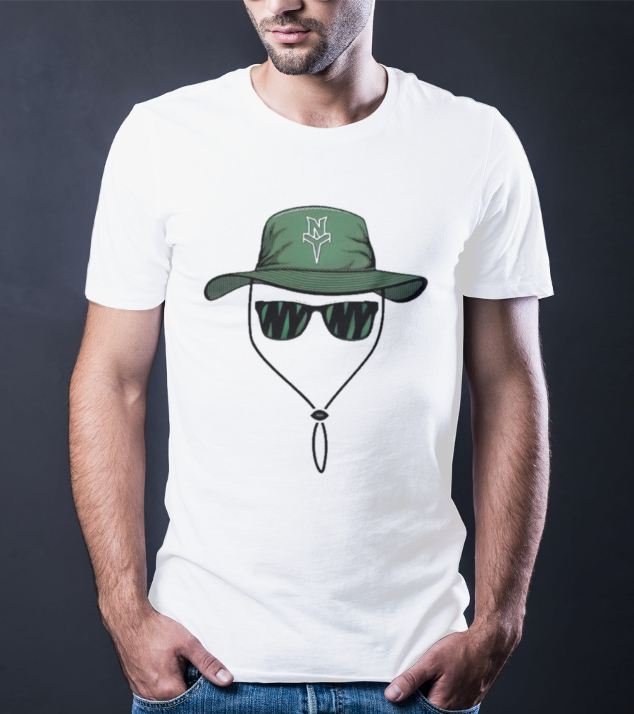 Gilligan Hat And Sunglasses With Green NY Mystics T-Shirt