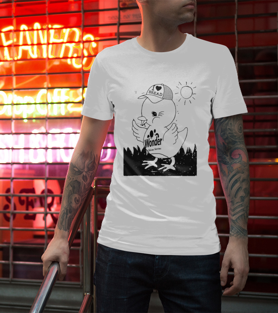 Wonder Bread Duck I Love Bread T-Shirt