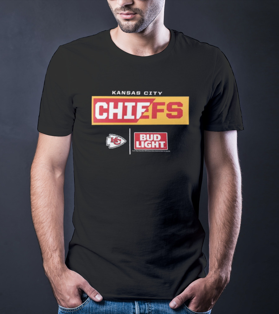 Kansas City Chiefs Bud Light NFL Partnership T-Shirt