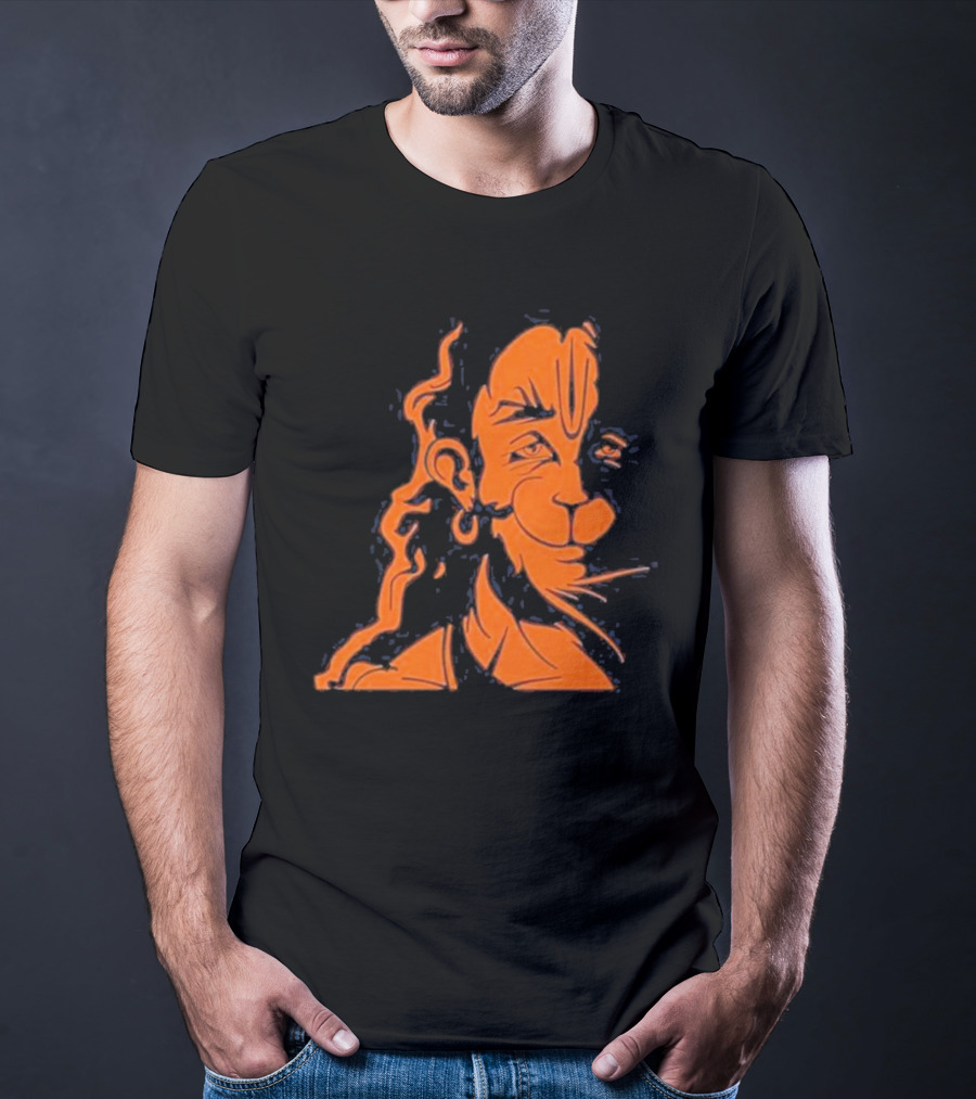 Happy Hanuman Iconic Orange T-Shirt