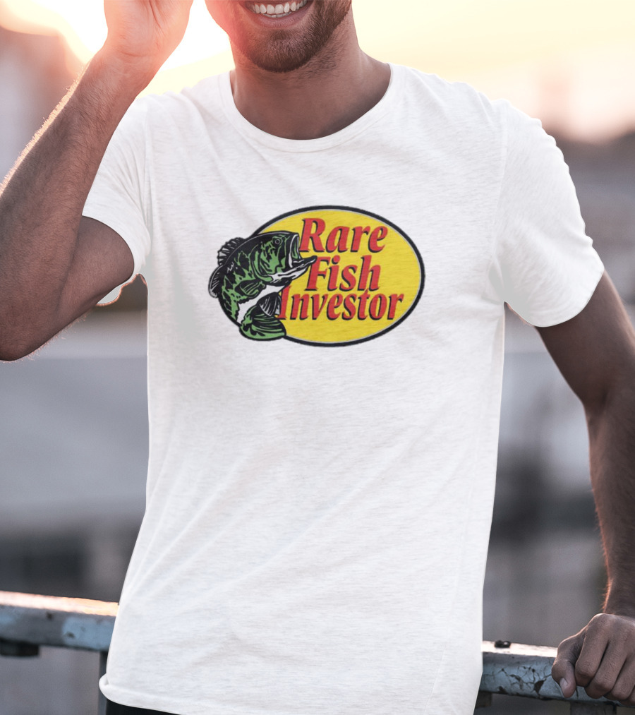 Rare Fish Investor Yellow Oval Emblem With Bass T-Shirt