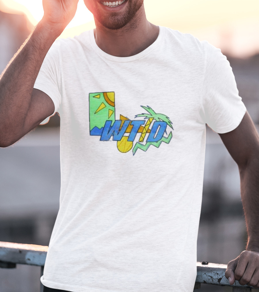 WTID 90s Retro Tropical Sun Palm T-Shirt