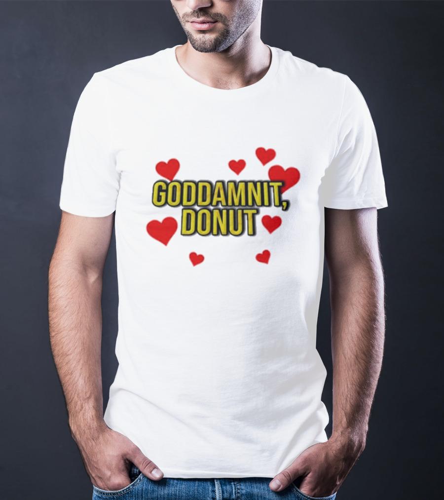 Dungeoncrawlercarl Goddamnit Donut Red Hearts T-Shirt