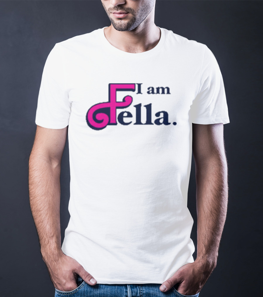 Nafo I Am Fella Bold Swirl Lettering T-Shirt