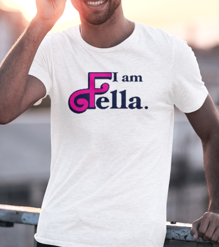 Nafo I Am Fella Bold Swirl Lettering T-Shirt