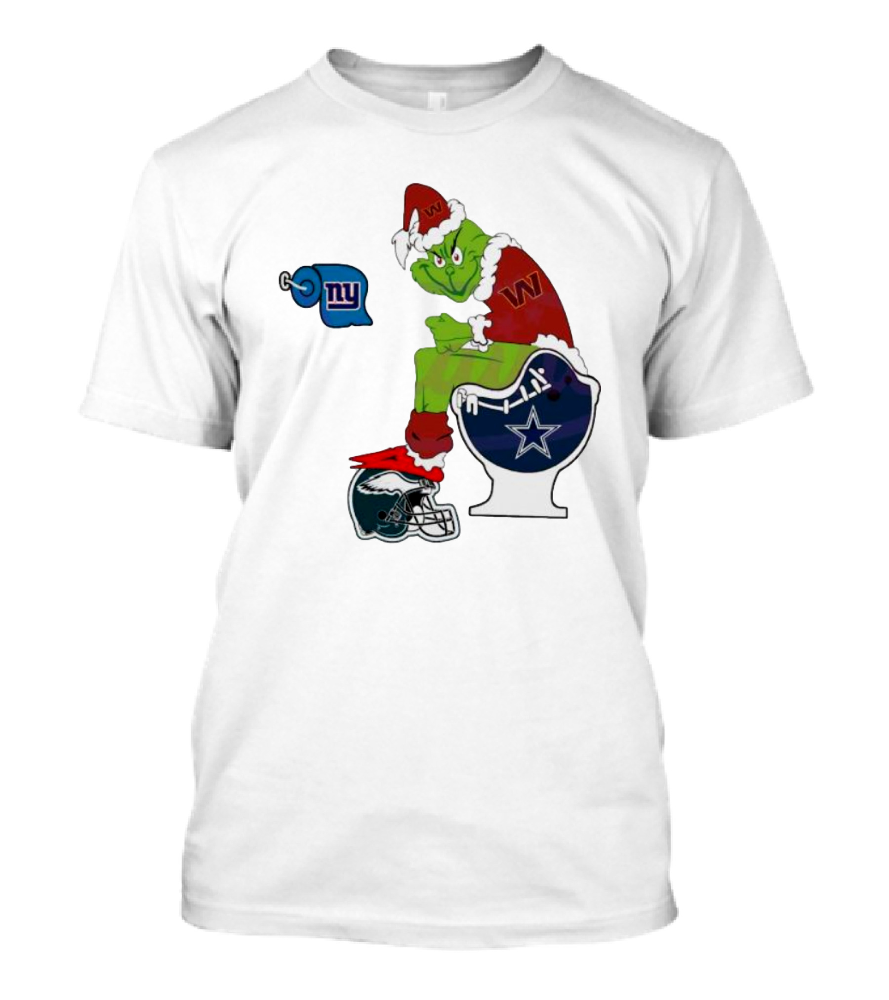 The Grinch New York Giants Dallas Cowboys Philadelphia Eagles Washington Commanders NFL Rivalry T-Shirt