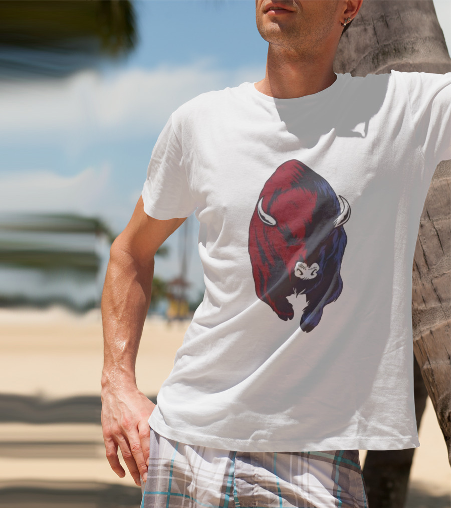 Bull Duality Red Blue Contrast T-Shirt